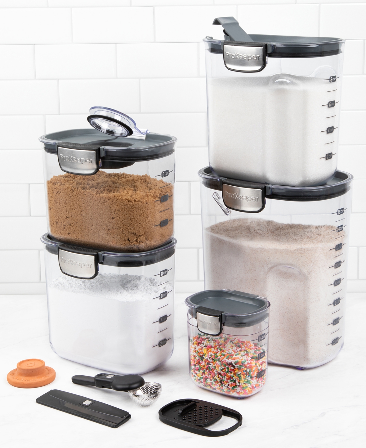 Prepworks Prokeeper+ 9-piece Professional Baker's Storage Set In No Color