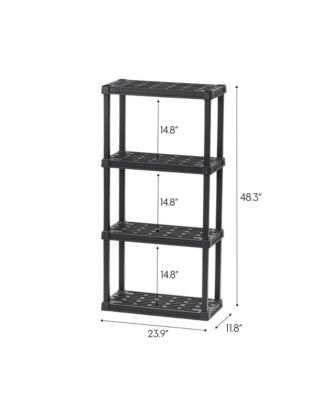 4-Tier Shelving Unit, Black