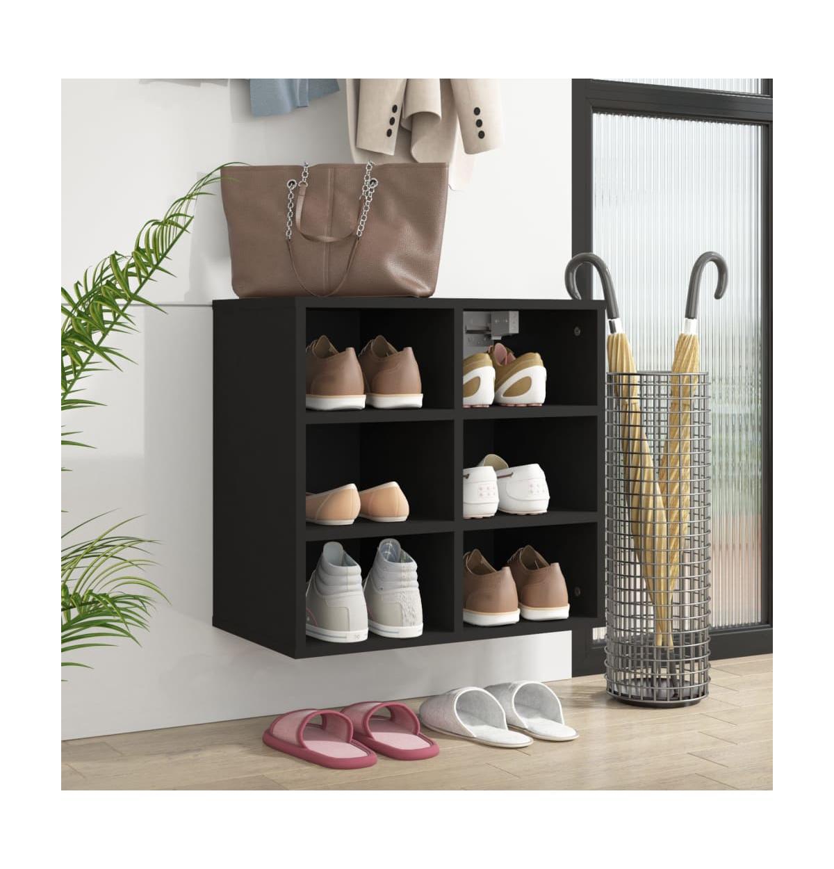 Shoe Cabinet Black 20.7"x11.8"x19.7"