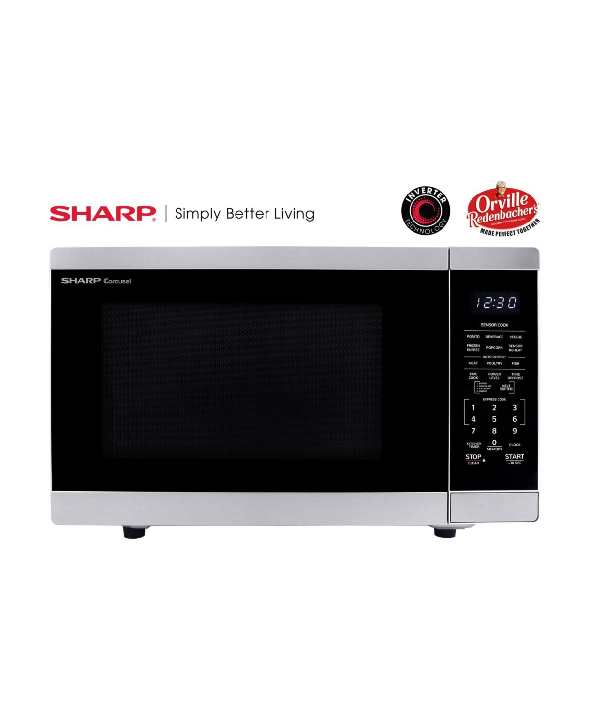 Sharp 1.4 cu. ft. Countertop Microwave Oven with Inverter Technology (SMC1465HM)