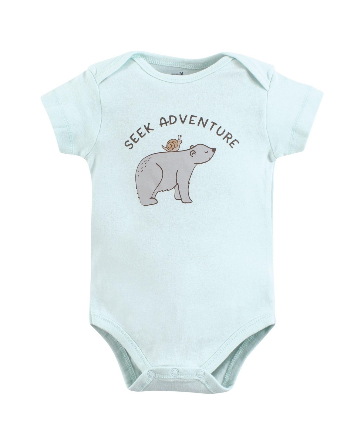 Touched by Nature Baby Boys Organic Cotton Bodysuits, Months - Dreamy woodland