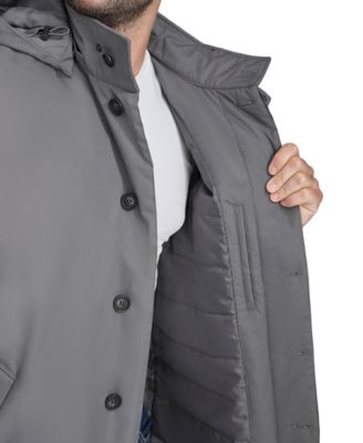 Men's Rain Coat with Removable Hood 
