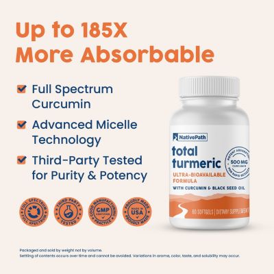 Turmeric Curcumin with Black Seed Oil - Advanced Antioxidant & Joint Support Supplement - Premium Turmeric Softgels with Enhanced High Absorption, Non-GMO & Gluten-Free, 60 Softgels