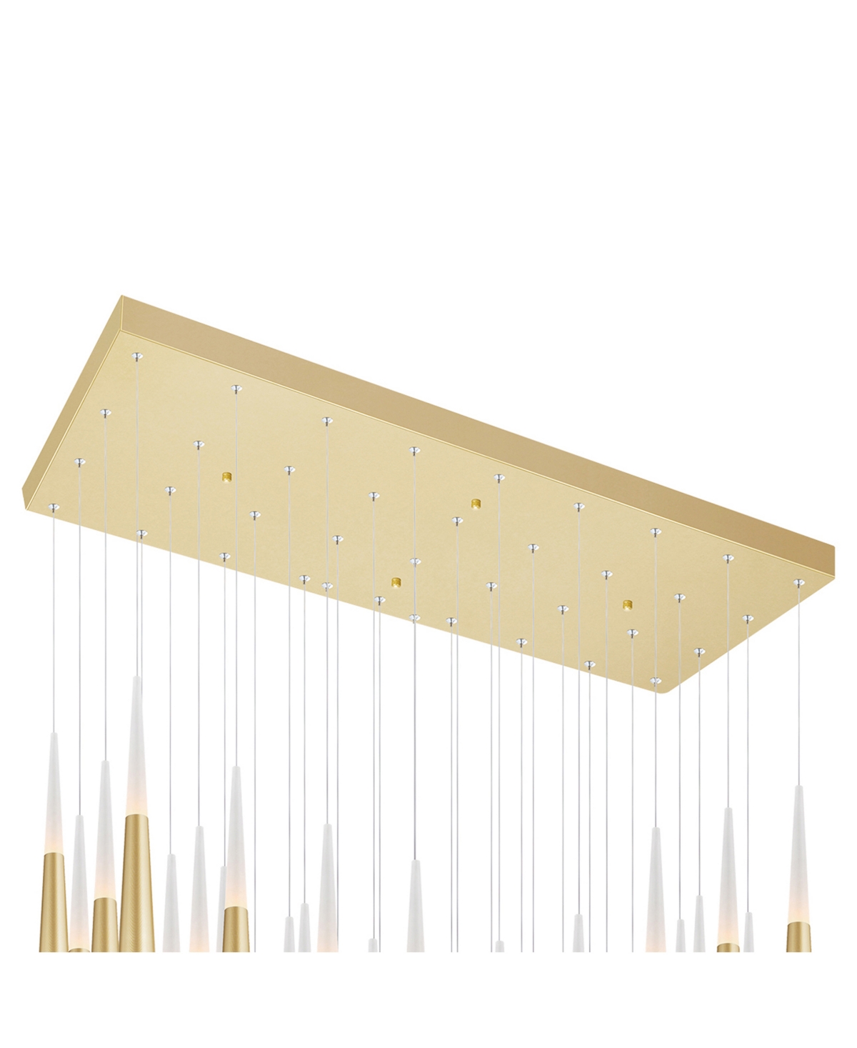 Shop Cwi Lighting 18" Metal Andes Led Multi Light Pendant In Satin Gold