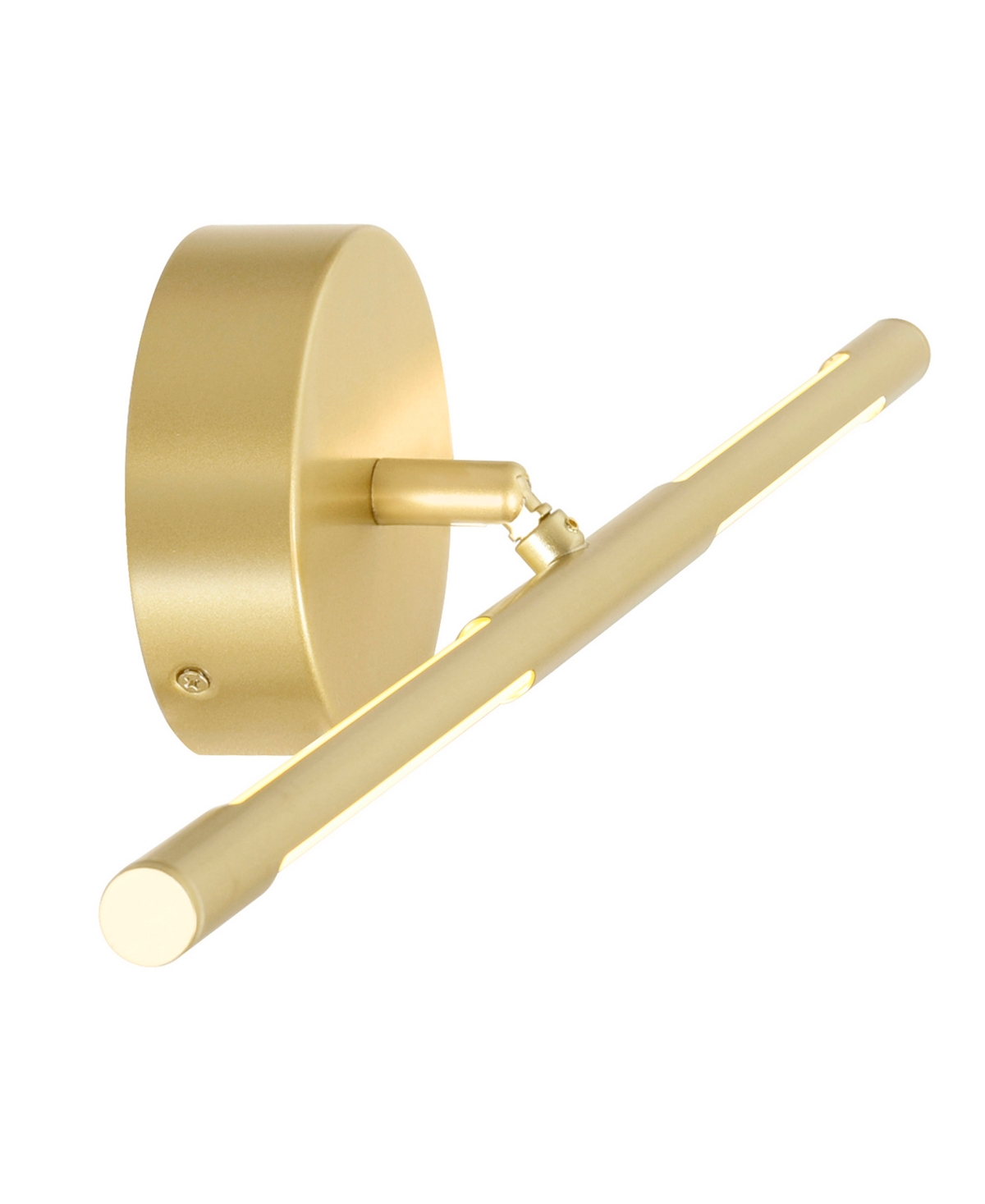 Shop Cwi Lighting 5" Metal Oskil Led Wall Light In Satin Gold