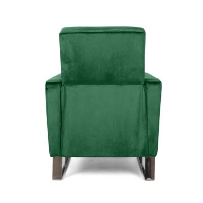 Modern Glam Velvet Recliner Chair with Push-Back Function