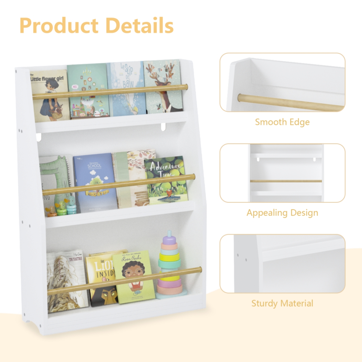 Streamdale Toddler's Book Rack Encourage Reading & Stay Organized