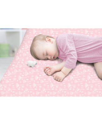 Pack and Play Fitted Sheet, Portable Pack N Plays Mini Crib Sheets, 2 Pack Play Sheets, 100% Jersey Cotton Playard Sheets