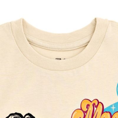 Little Girls Moon Devil Dinosaur Oversized Drop Shoulder T-Shirt and Shorts Outfit Set