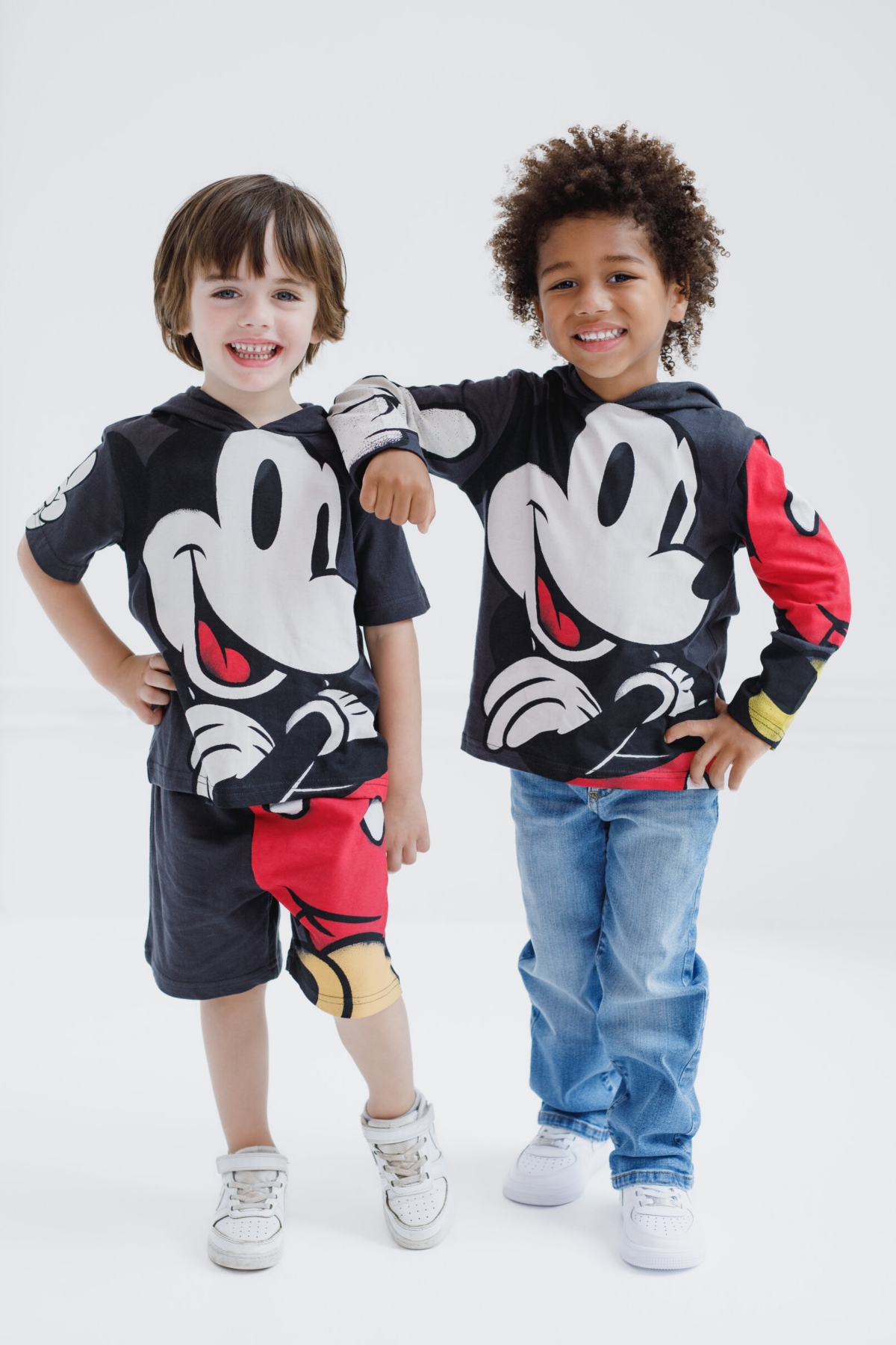 Disney Boys Hooded T-Shirt and French Terry Shorts Outfit Set to (2T - 10-12)