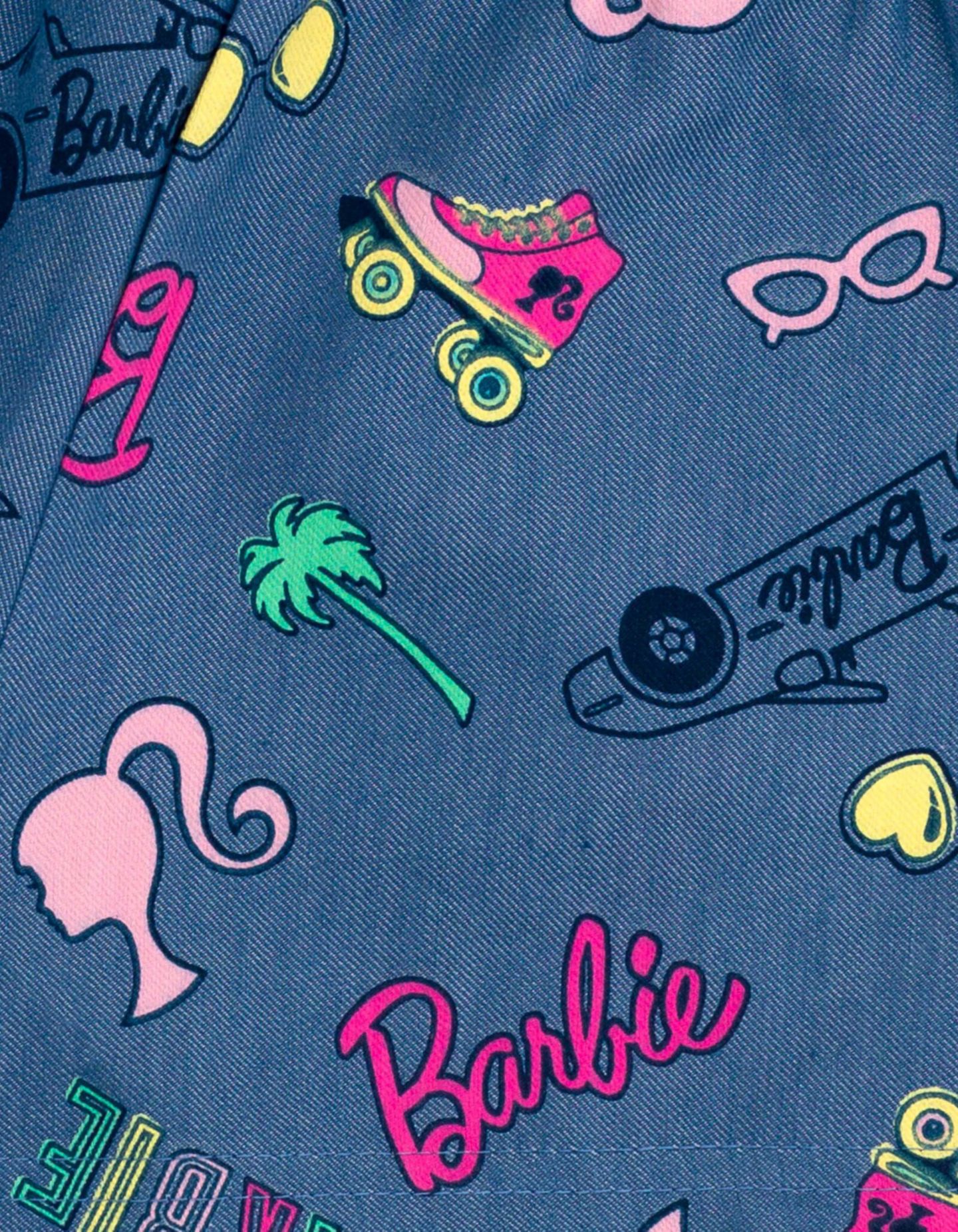 Barbie Girls Peplum T-Shirt and Shorts Outfit Set, цвет: Розовый — фото 5