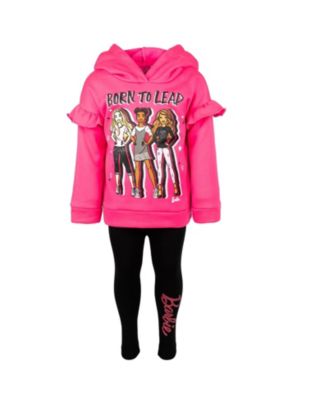 Toddler Girls Fleece Hoodie and Leggings Outfit Set