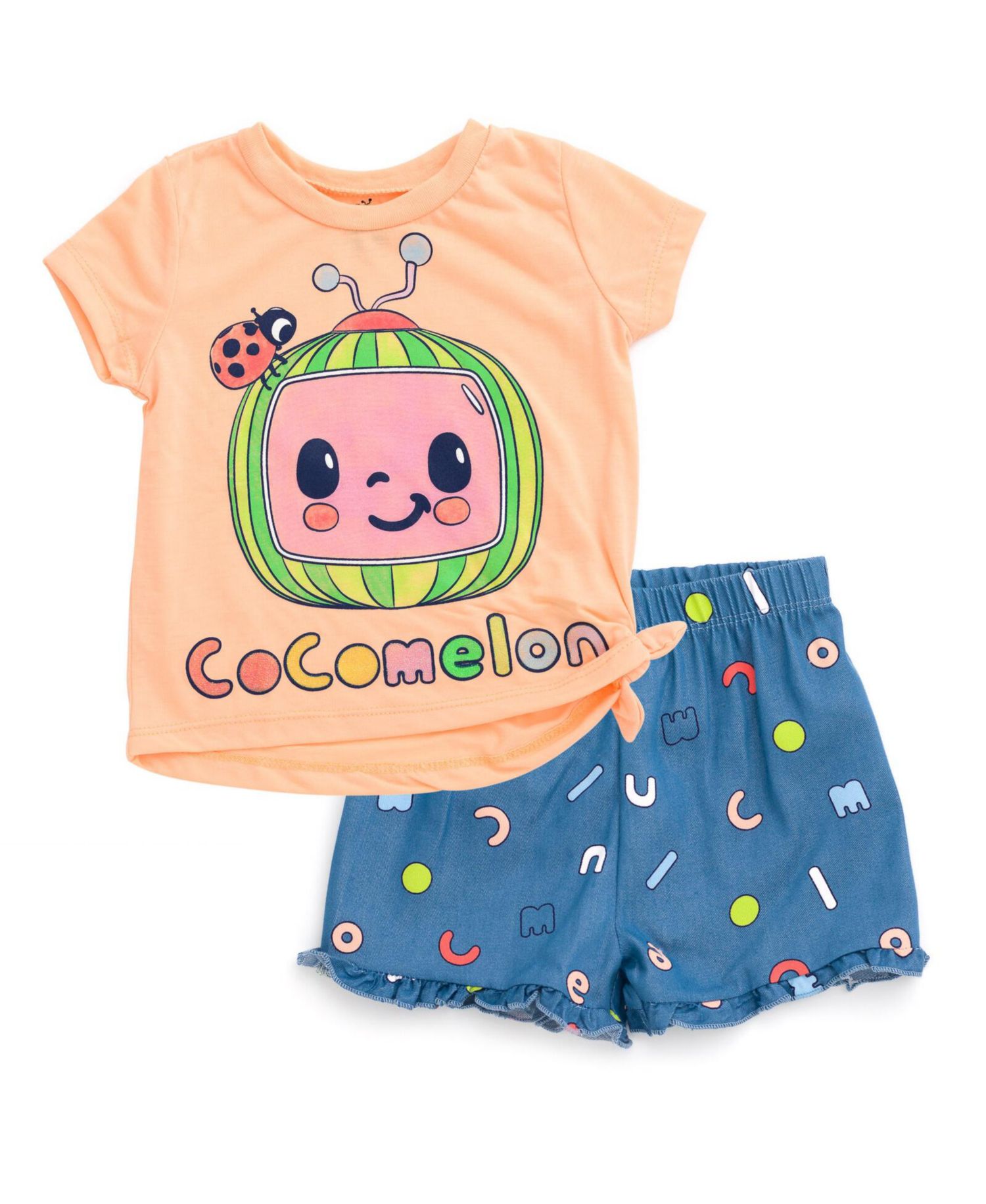 Baby Girls T-Shirt and French Terry Shorts Outfit Set