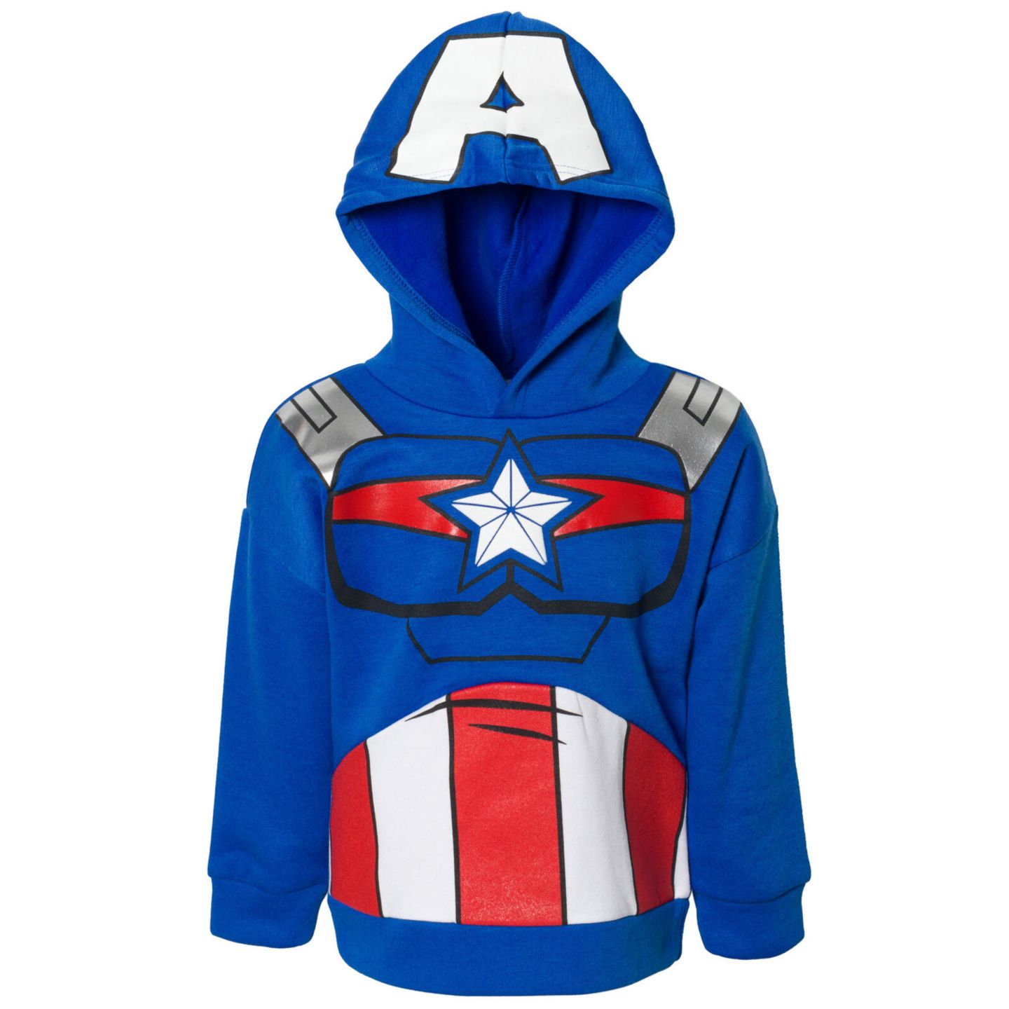 Комплекты Avengers Marvel Spider-Man Fleece Athletic Pullover Hoodie and Pants Outfit Set для мальчиков, цвет: Captain America — фото 3