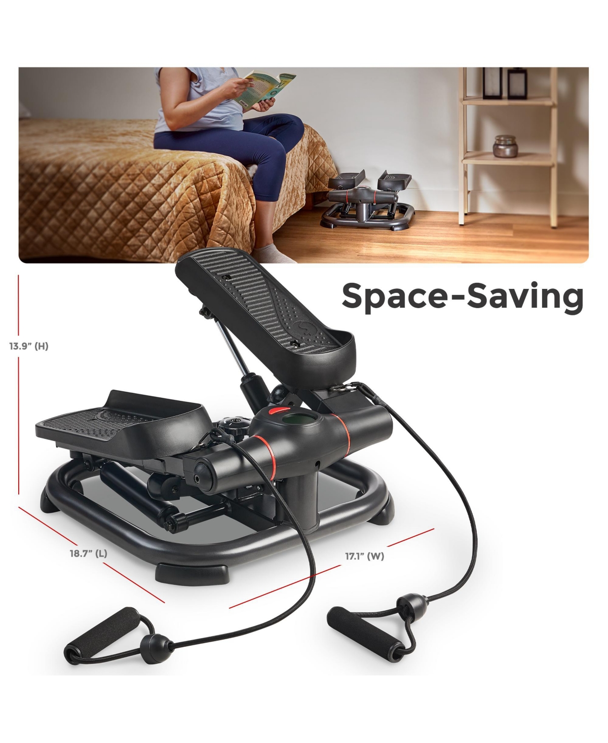 Sunny Health & Fitness Mini Stepper Stair Stepper Exercise Equipment with Higher Weight Capacity - Sf-S021054