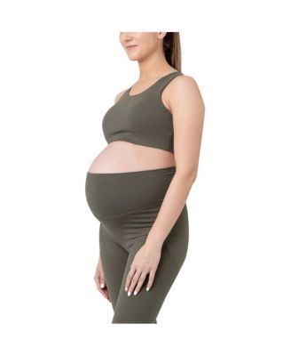 Maternity Ripe Tempo Active Crop Top Khaki