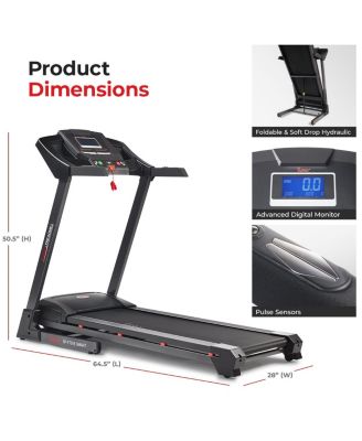 Premium Smart Treadmill with Auto Incline, Speed Buttons, Double Deck Technology, Digital Performance Display, BMI Calculator and Pulse Sensors