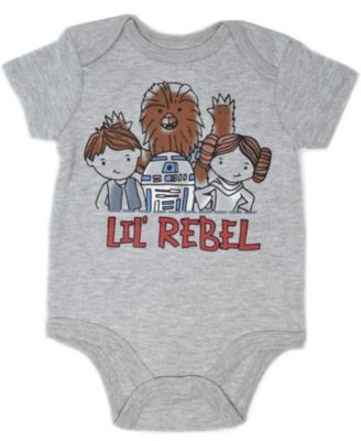 Baby Boys Chewbacca C-3PO R2-D2 Darth Vader Yoda 5 Pack Short Sleeve Bodysuits Newborn to