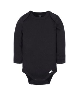 Baby Girls Long Sleeve Onesies Bodysuits, 6-Pack, White/Black Variety