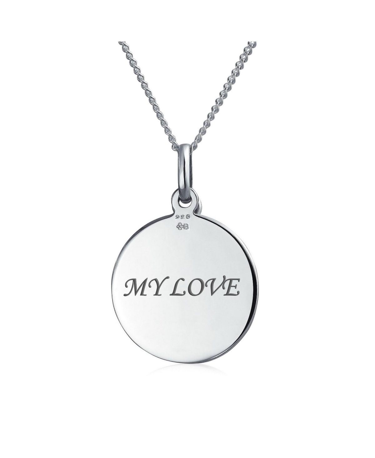 Bling Jewelry May Love Luck Happiness Be always With You Bff Inspirational Pendant Necklace For Graduation Gift 2 Tone Sterling Silver