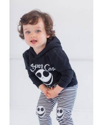 Boys Jack Skellington Fleece Pullover Hoodie and Pants Outfit Set