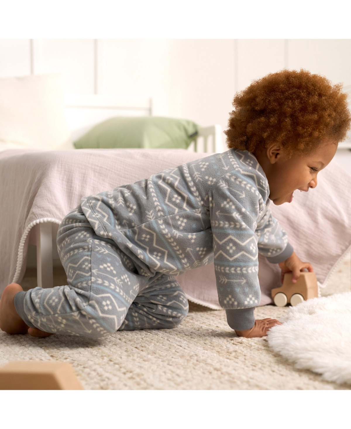 Gerber Toddler Boys Fleece Blanket Sleepers, 2-pack