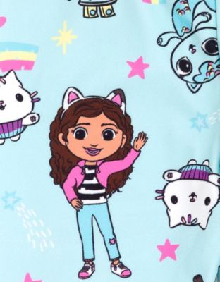Girls Dreamworks Pandy Paws Box Cakey Cat Peplum T-Shirt and Leggings Outfit Set