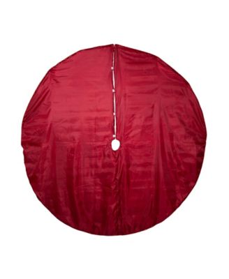 72-Inch Burgundy Sequin With Metallic Cord Tree Skirt