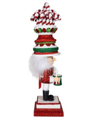 16-Inch Hollywood Candy Cane Hat with Drum Nutcracker