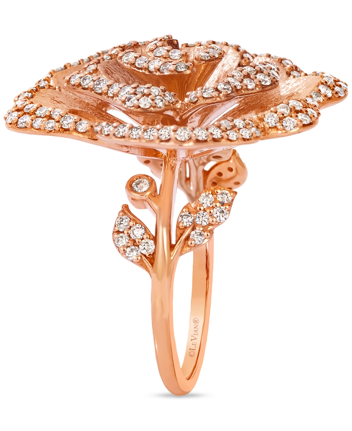 Le Vian Nude Diamond Rose Statement Ring (1 Ct. T.w.) In 14k Rose Gold In Rose Gold