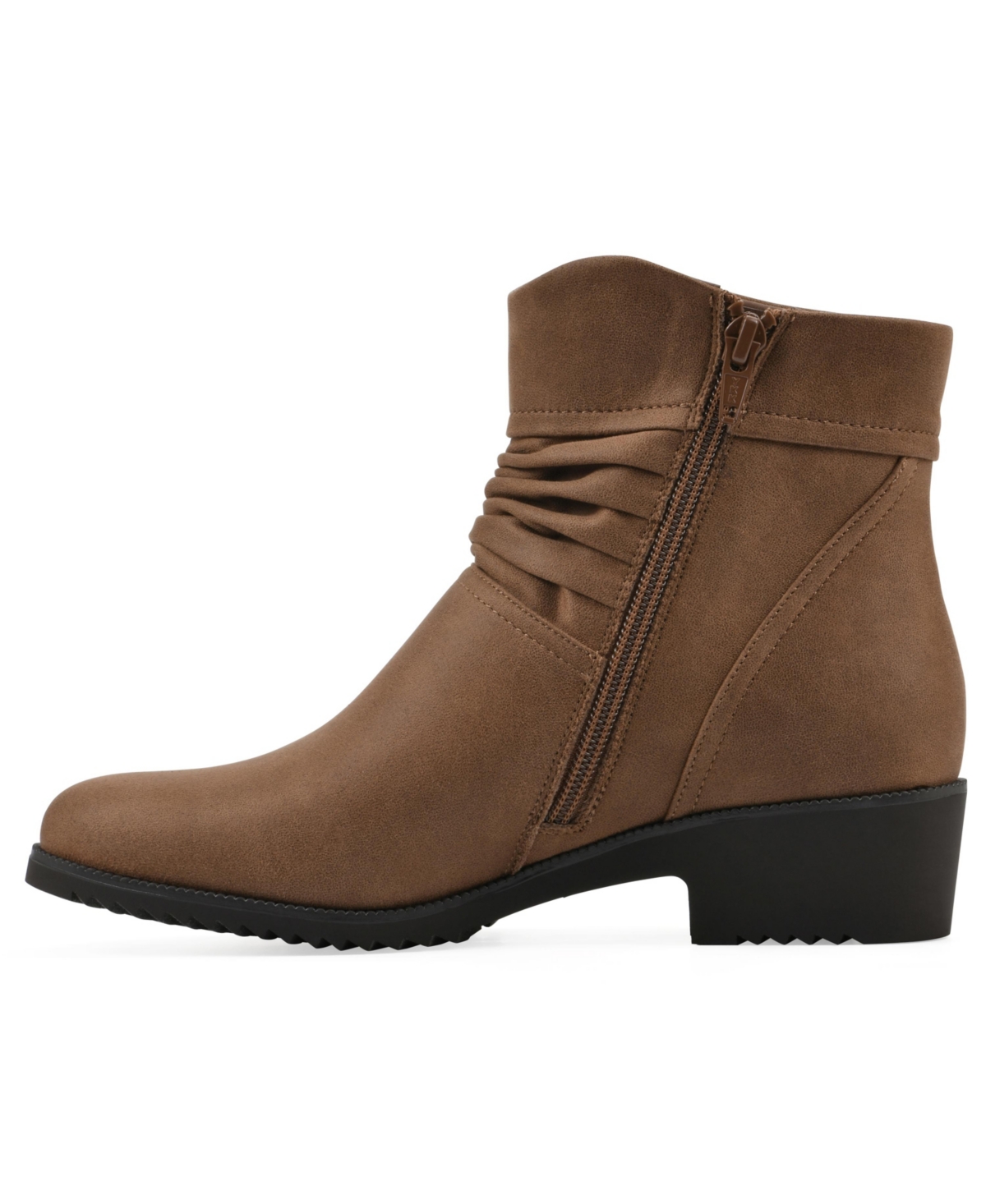 Cliffs By White Mountain Durbon Scrunch Boot In Light Brown Fabric