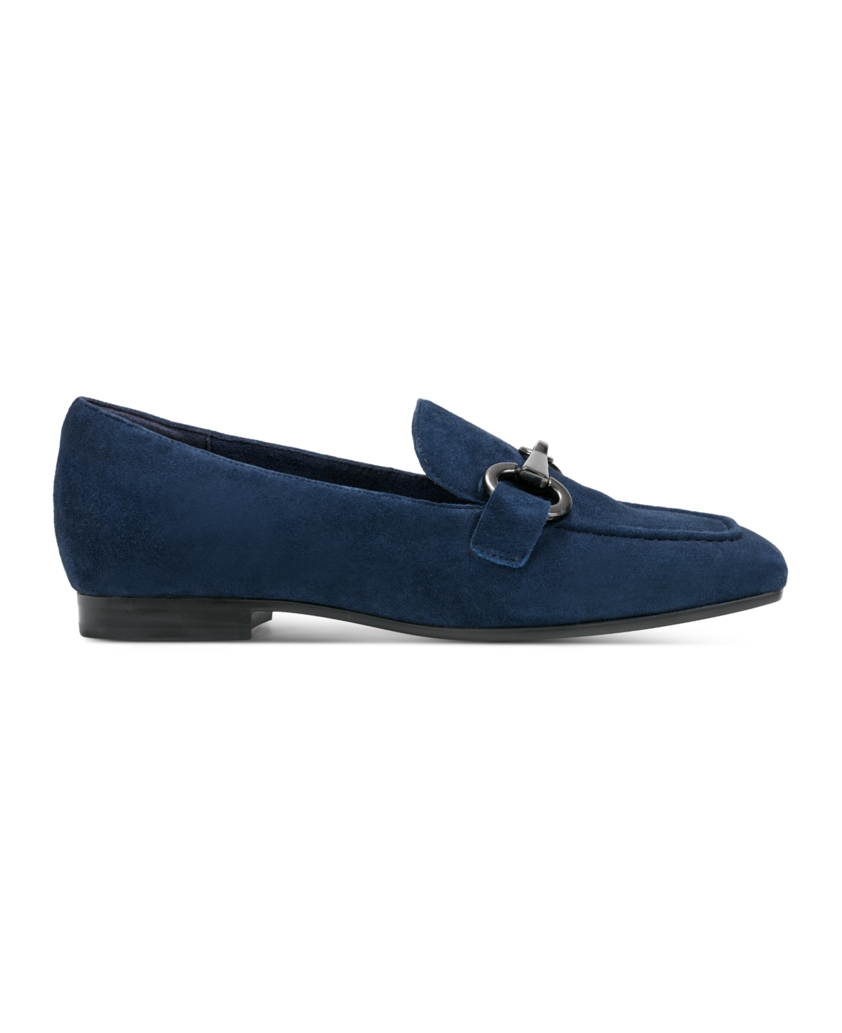 Shop Rockport Women's Polly Slip-on Square Toe Dress Loafers In Black Leather