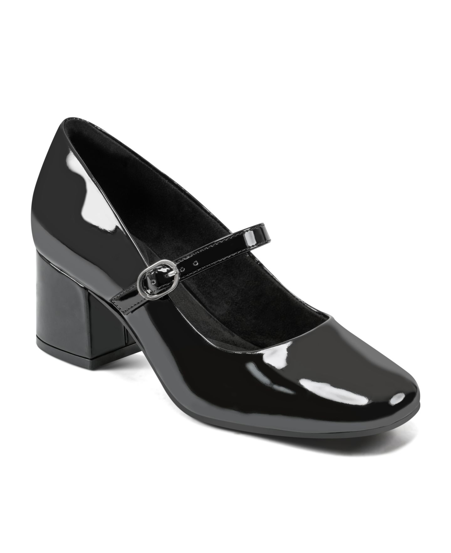 Женские туфли-лодочки Rockport Xena Mary Jane на устойчивом каблуке, цвет: Чёрный лаковый — фото 1