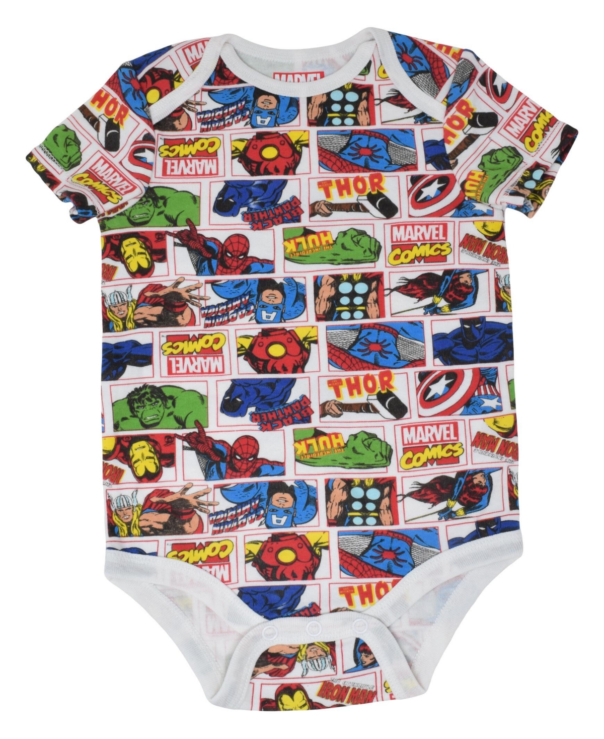Marvel Baby Boys Baby 5 Pack Bodysuits - The Hulk, Spiderman, Iron Man, and Captain America