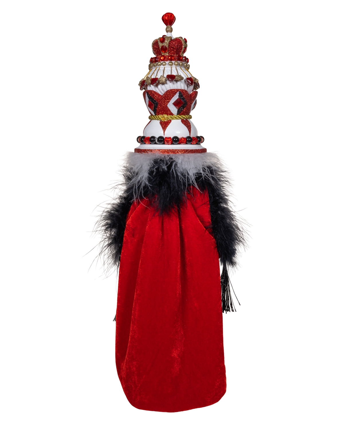 Kurt Adler 18.8-inch Hollywood King Of Hearts With Cape Nutcracker In Multicolored
