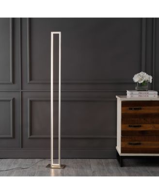 Johan 59.5" Modern Minimalist Aluminum Integrated Tower LED Floor Lamp, Nickel