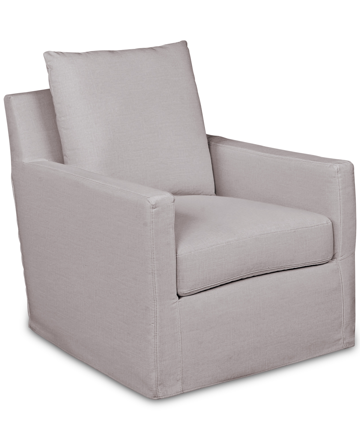 Macy's Brenalee 30" Performance Fabric Slipcover Swivel Glider In Lena Glacier