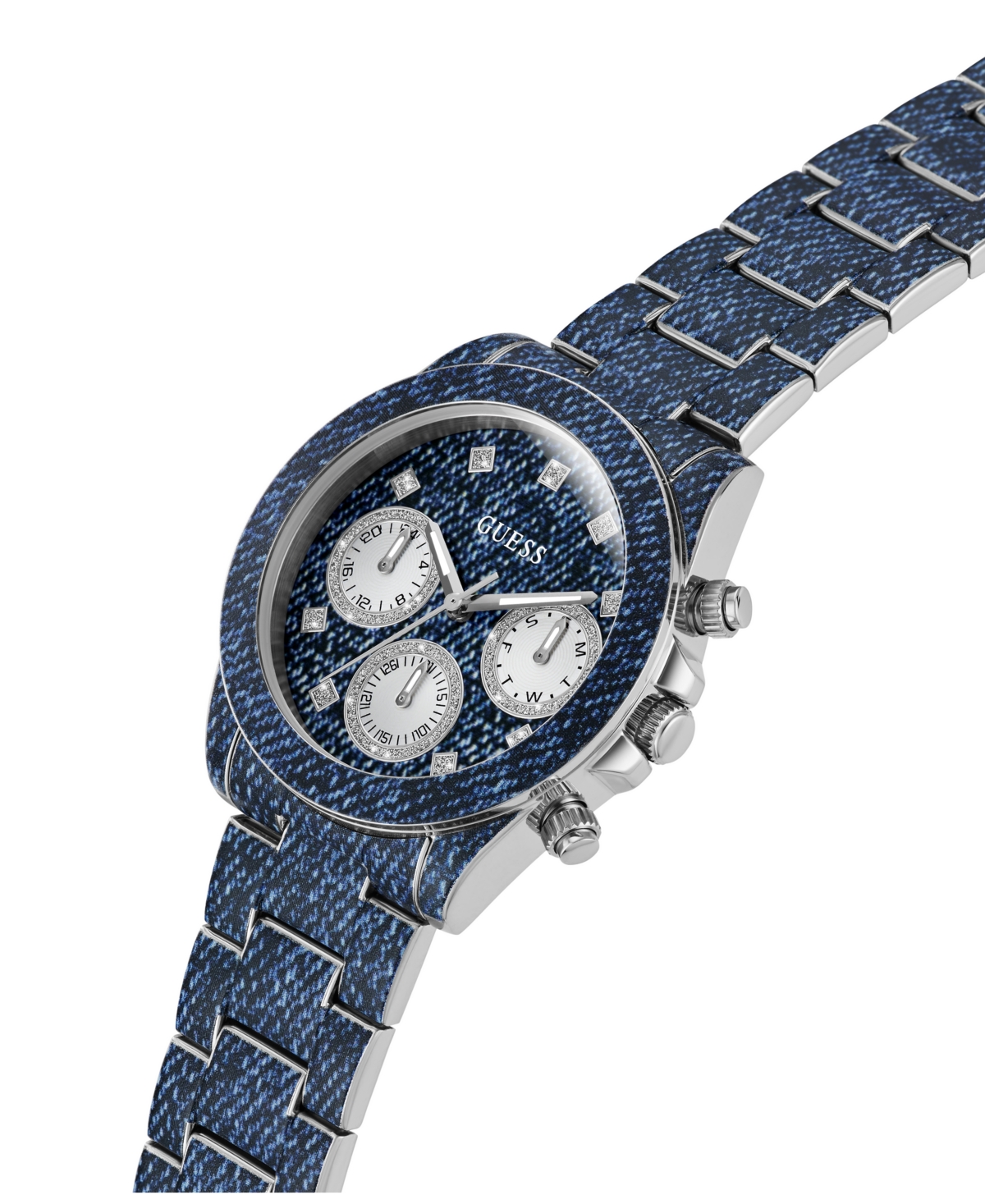 Guess Women's Multi-function Blue Steel Watch 38mm In Blue