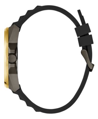 Men's Multi-Function Black Silicone Watch 46mm