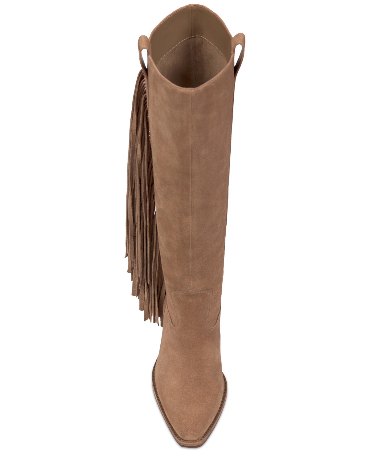 Vince Camuto Women's Pelia Extra Wide-Calf Fringe Knee-High Cowboy Boots Boots