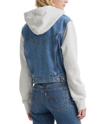 Women's Hybrid Hoodie Trucker Jacket