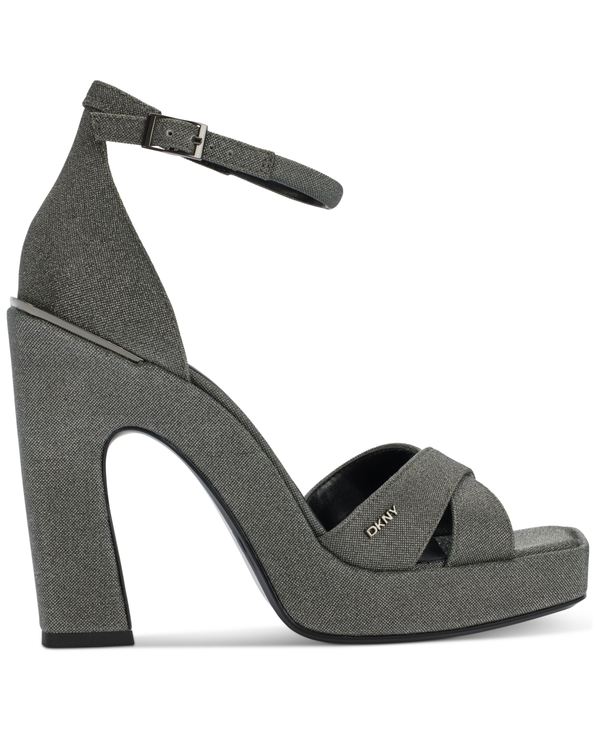 Dkny Linda Ankle Strap Platform Sandal In Graphite
