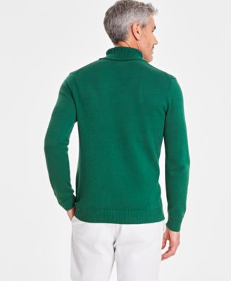 Men's Textured Cotton Turtleneck Sweater, Created for Macy's 
