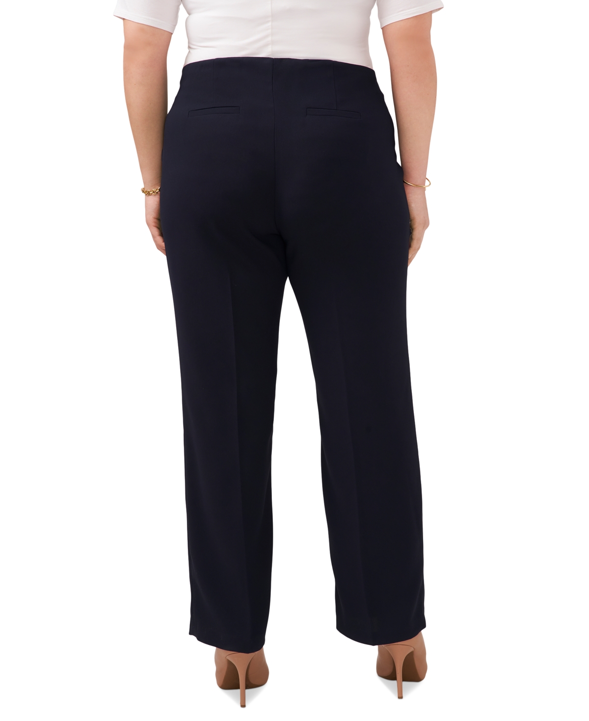 VINCE CAMUTO PLUS SIZE MOSS CREPE WIDE-LEG PANTS 