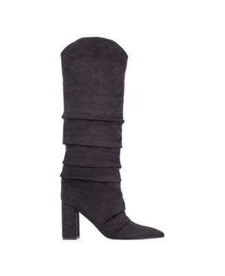 Women's Fadora High Shaft Block Heel Knee High Dress Boots