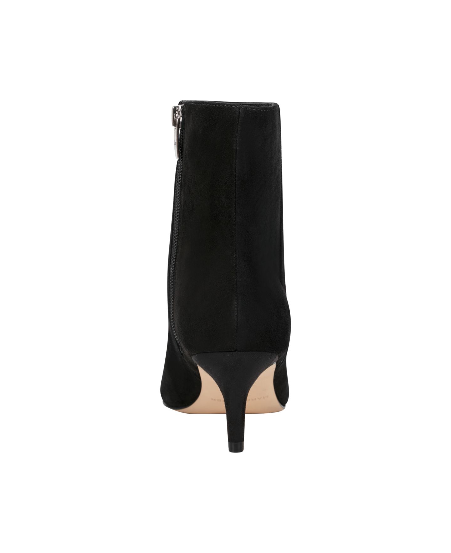 Женские ботинки Marc Fisher Glorry Pointy Toe Kitten Heel Booties, цвет: Чёрный замшевый — фото 3