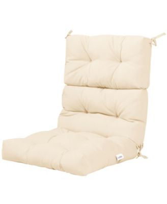 Tufted Patio High-Back Chair Cushion with Non-Slip String Ties