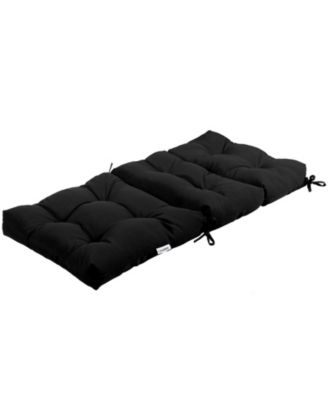 Tufted Patio High-Back Chair Cushion with Non-Slip String Ties