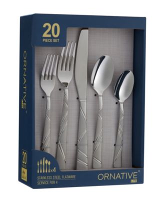 Jonah Sand 20 Piece Flatware Set, Service for 4 