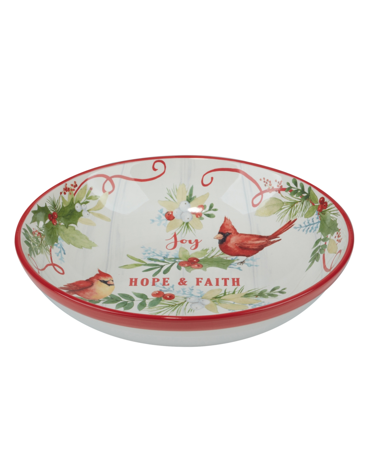 Certified International Winter Greens Serving Bowl